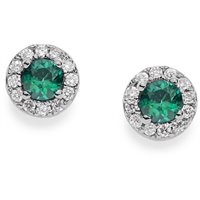 Boucles d'oreilles Comete Femme Fantasia Di Colore in Or blanc Smeraldo 0.18 Ct ORB749 - ORB749
